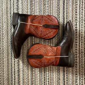 Ariat Brown and Orange Western Boots